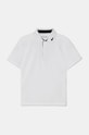 Lacoste polo bambino tessuto elasticizzato bianco DJ7429