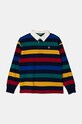 United Colors of Benetton longsleeve bawełniany dziecięcy wzorzyste granatowy 3TBXC301M.G.Seasonal