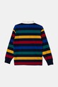 United Colors of Benetton longsleeve bawełniany dziecięcy 3TBXC301M.G.Seasonal granatowy AW24