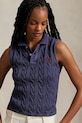 Polo Ralph Lauren vestă din bumbac bleumarin 211943140