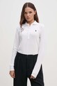Tričko s dlouhým rukávem Polo Ralph Lauren bílá 211958949