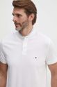 Pamučna polo majica Tommy Hilfiger MW0MW35589 bijela AW24