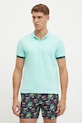 Pamučna polo majica Vilebrequin PALATIN PLTAN100 tirkizna SS25
