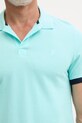 Vilebrequin πόλο Ανδρικό βαμβακερό PALATIN PLTAN100 τιρκουάζ