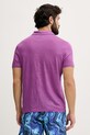 Vilebrequin polo męskie lniane PYRAMID PYRE9O00 fioletowy AA00