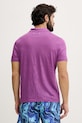 Vilebrequin polo męskie lniane PYRAMID PYRE9O00 fioletowy AA00