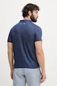 Odzież Vilebrequin polo męskie lniane PYRAMID PYRE9O00 granatowy
