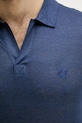 Vilebrequin polo męskie lniane PYRAMID PYRE9O00 granatowy