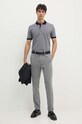 BOSS polo bawełniane 50518877 czarny AW24
