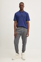 HUGO polo de bumbac 50517638 bleumarin SS25