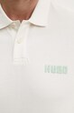 Βαμβακερό μπλουζάκι πόλο HUGO μπεζ 50516651