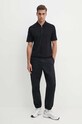 Armani Exchange polo bawełniane 6DZFLC.ZJM5Z czarny AW24