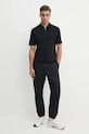 Armani Exchange polo bawełniane 6DZFLC.ZJM5Z czarny AW24