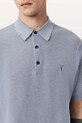 AllSaints polo bawełniane AUBREY SS niebieski M020KA