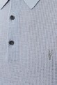 AllSaints polo bawełniane AUBREY SS M020KA niebieski
