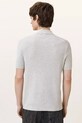 AllSaints polo bawełniane AUBREY SS M020KA szary SS26