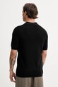 Îmbrăcăminte AllSaints polo de bumbac AUBREY SS M020KA negru