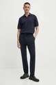 Theory polo lniane N0483701 granatowy AW24