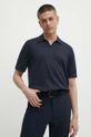 Theory polo lniane granatowy N0483701