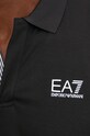 EA7 Emporio Armani polo de bumbac PJOLZ.6DPF09.1200 negru