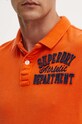 Superdry polo bawełniane M1110396A.TSW pomarańczowy