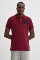 Superdry polo de bumbac burgundia M1110396A.TYP