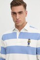 Bavlněné tričko s dlouhým rukávem Polo Ralph Lauren modrá 710952913