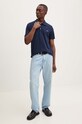 A.P.C. polo bawełniane polo standard GOTS COGWZ.H26342 granatowy AW24
