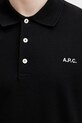 A.P.C. polo bărbați din bumbac polo standard GOTS negru COGWZ.H26342
