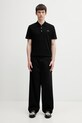 Bavlněné polo tričko A.P.C. polo standard GOTS COGWZ.H26342 černá
