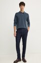 Бавовняний лонгслів Pepe Jeans NEW OLIVER GD LS PM542213 блакитний SS25