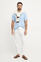Lacoste polo de bumbac PH3760 albastru AW24
