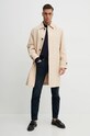 Лонгслів з домішкою вовни BOSS 50524320 темно-синій AW24
