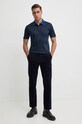 Bavlněné polo tričko BOSS 50521127 námořnická modř AW24