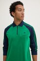 Велюрова кофта adidas Originals Velour Polo зелений JN5981