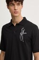 Karl Lagerfeld polo bawełniane czarny 544225.745442