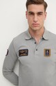 Oblečení Tričko s dlouhým rukávem Aeronautica Militare PO1835P192 šedá