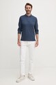 Calvin Klein longsleeve din bumbac K10K113586 albastru AW24