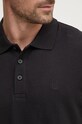 Памучна тениска с яка Calvin Klein Jeans J30J326619 черен