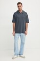 Хлопковое поло Calvin Klein Jeans J30J326688 серый AW24