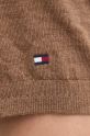 Tommy Hilfiger polo wełniane MW0MW36538 brązowy