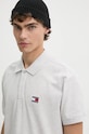 Бавовняне поло Tommy Jeans сірий DM0DM19622