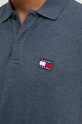 Бавовняне поло Tommy Jeans DM0DM19622 блакитний