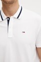 Pamučna polo majica Tommy Jeans bijela DM0DM20443