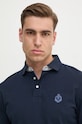 Îmbrăcăminte Hackett London longsleeve din bumbac HM550982 bleumarin