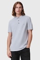 AllSaints polo de bumbac REFORM slim albastru M075PB