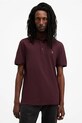 AllSaints polo bawełniane REFORM bordowy M075PB