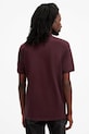 Ruházat AllSaints pamut póló REFORM M075PB burgundia