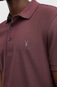 AllSaints polo bawełniane REFORM M075PB bordowy AA00