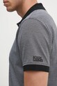 Βαμβακερό μπλουζάκι πόλο Karl Lagerfeld 542203.745008 μαύρο